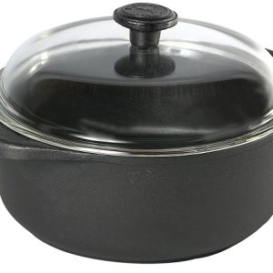Gryta rund 4 L med glaslock