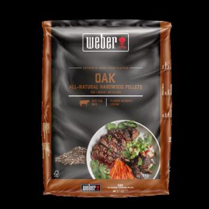 Weber® 3401053 – 100 % naturliga träpellets av ekträ 8 kg Påse